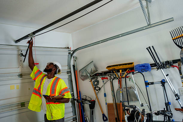 Professional Garage Door Panel Replacement technician working in Bayport, MN